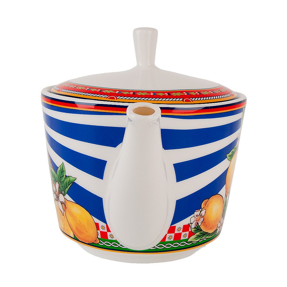Чайник "Sicilia Limone" v=650мл (фарфор) (подарочная упаковка)