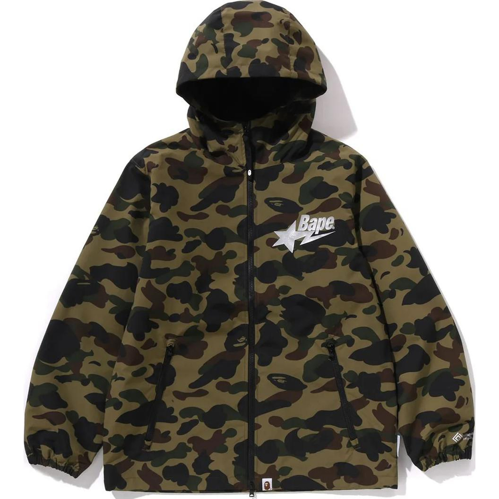 A Bathing Ape Windstopper Products Gore Tex Labs 1st Camo Худи Куртка зеленый