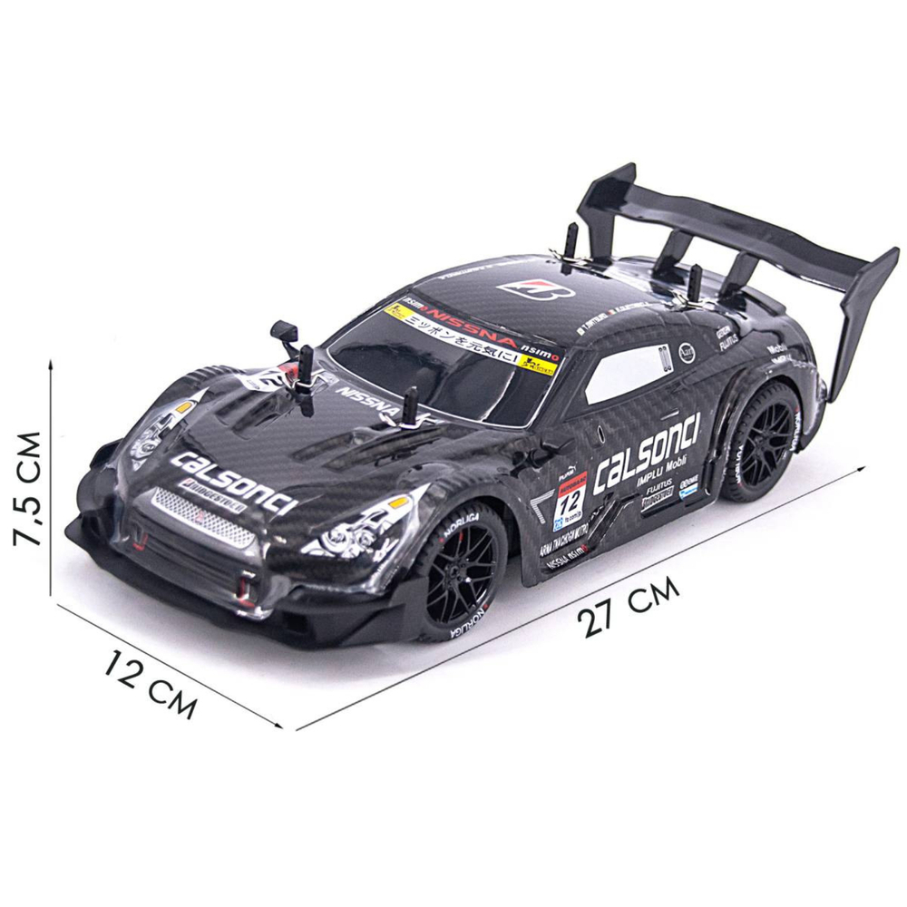 Радиоуправляемая машина для дрифта Nissan GTR R35 (свет, пар, 4WD 1:14) - RC-18A-1 черный