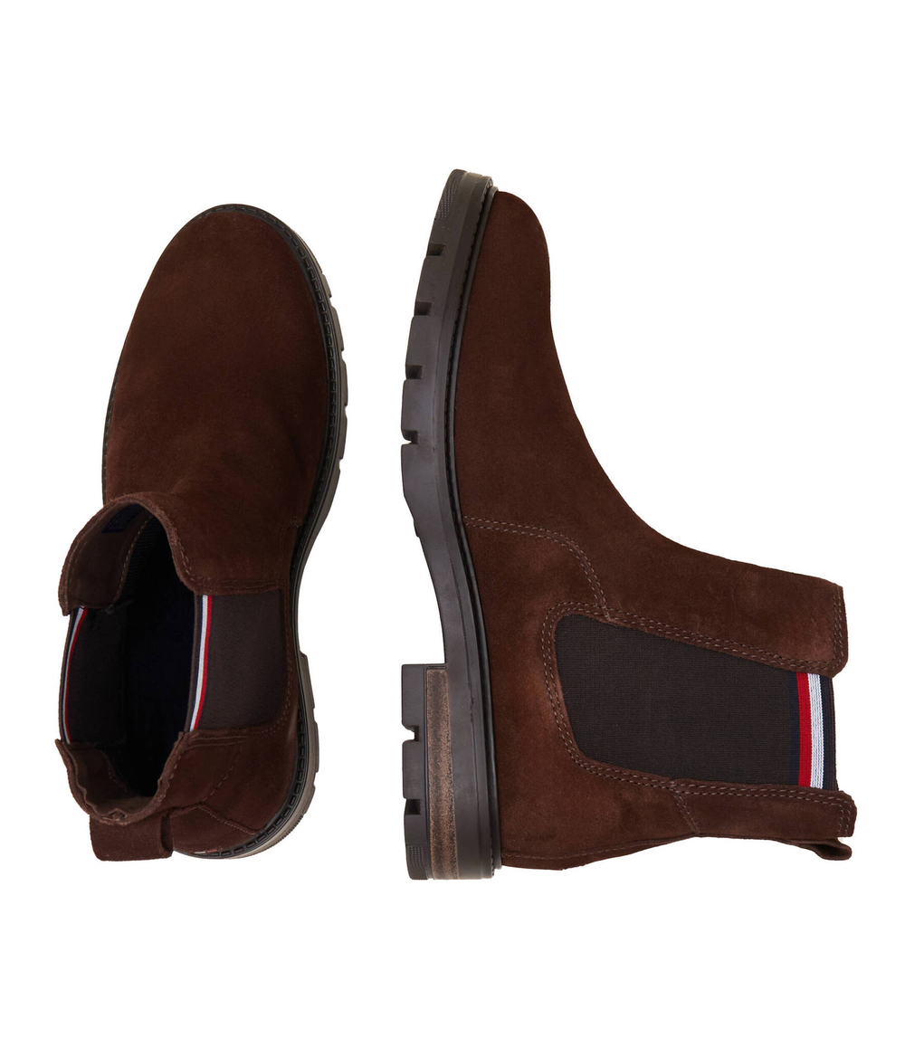 Кожаные челси corpoarte hilfiger suede chelsea Tommy Hilfiger - каштановый(FM0FM04803)