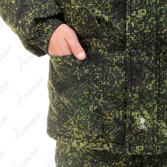 Костюм охотника зимний Сентелек Комфорт, цв.зеленый пиксель р.52-54/182-188 Helios