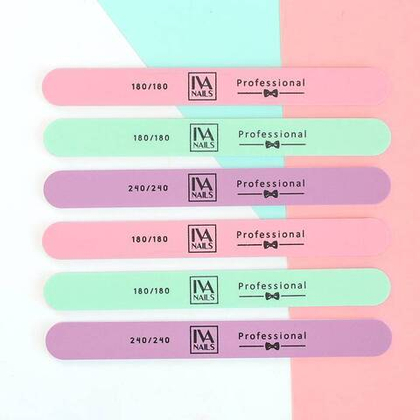 Пилка "Цветная-розовая" 180_180 IVA NAILS