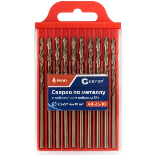 Сверло Cutop Profi 2,5*57 по металлу 10 шт   48-25-10