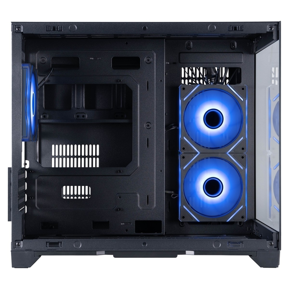 Корпус для компьютера 1STPLAYER MEGAVIEW MV6-TP ARGB Black / mATX / 3x120mm ARGB fans / MV6-TP-BK-2FC7R-1FC7