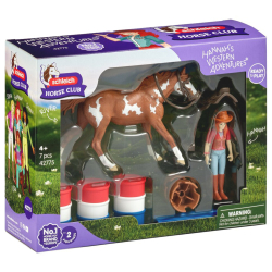 Schleich Horse Club - Западное приключение Ханна + жеребец породы пейнт хорс 42775