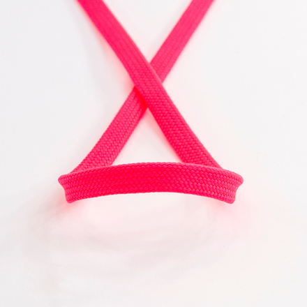 Шнур PEGA плоский, полиэстровый, цвет ярко-розовый, 10 мм, 25 м (10013160/150223/3069969/1_Чехия)