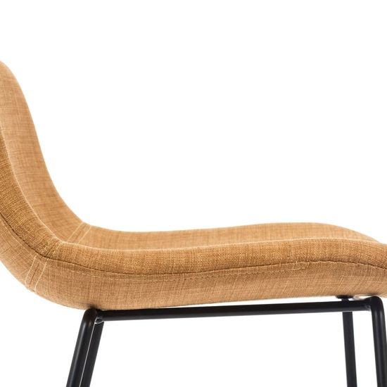 Барный стул Neo с мягкой обивкой рыжего цвета