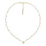 Колье Franck Herval, Bianca, с горным хрусталем и жемчугом, FH26.1-15-64560 (золотистый)