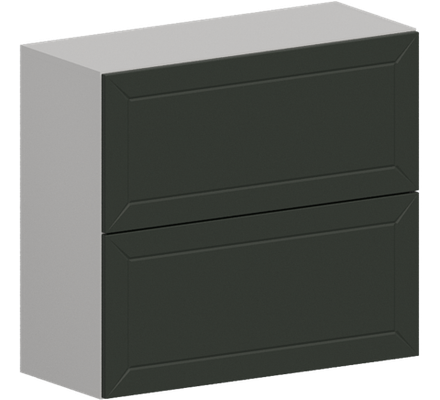 Кухня Модуль ШВГ 801Г Белый / Насыщенно-зеленый