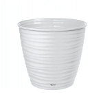 Горшок для цветов пластиковый 2,6л d-17.6см «Saffron» с поддоном белый