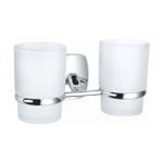 Два стакана для зубных щеток с держателем WONZON & WOGHAND PORTO, Хром (WW-1801)