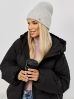 Шапка бини вязаная двойная без отворота