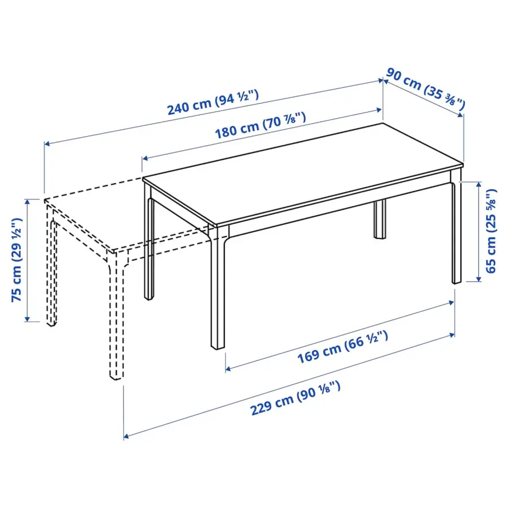 Стол и 6 стульев - IKEA EKEDALEN/TOBIAS/ ЭКЕДАЛЕН/ТОБИАС ИКЕА, 180х240х90 см, белый
