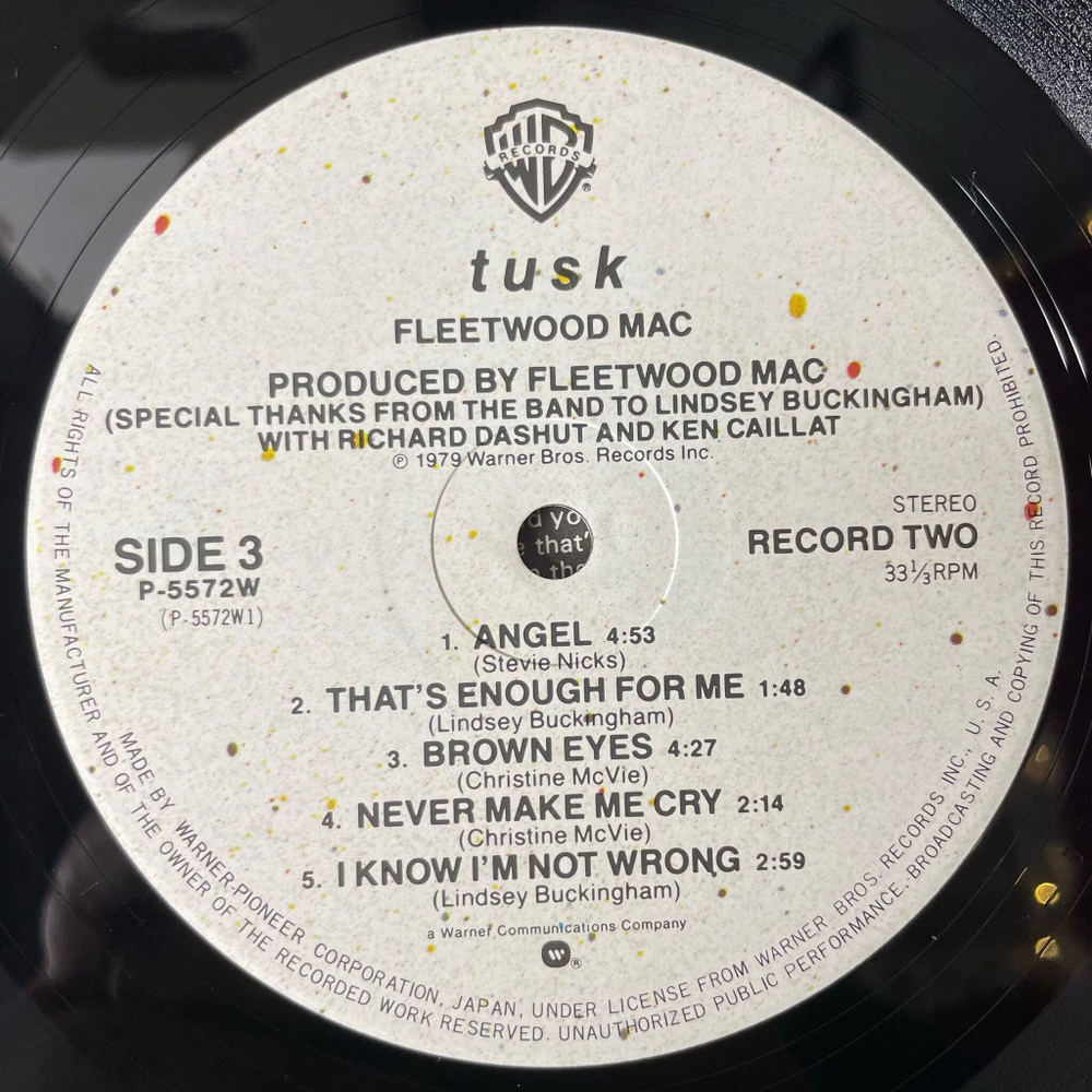 Винтажная виниловая пластинка LP Fleetwood Mac Tusk (Japan 1979) (Obi) Never Make Me Cry