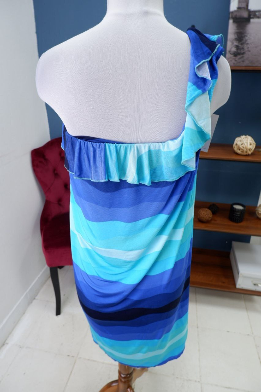 Платье на одно плечо летнее 48-50 размер