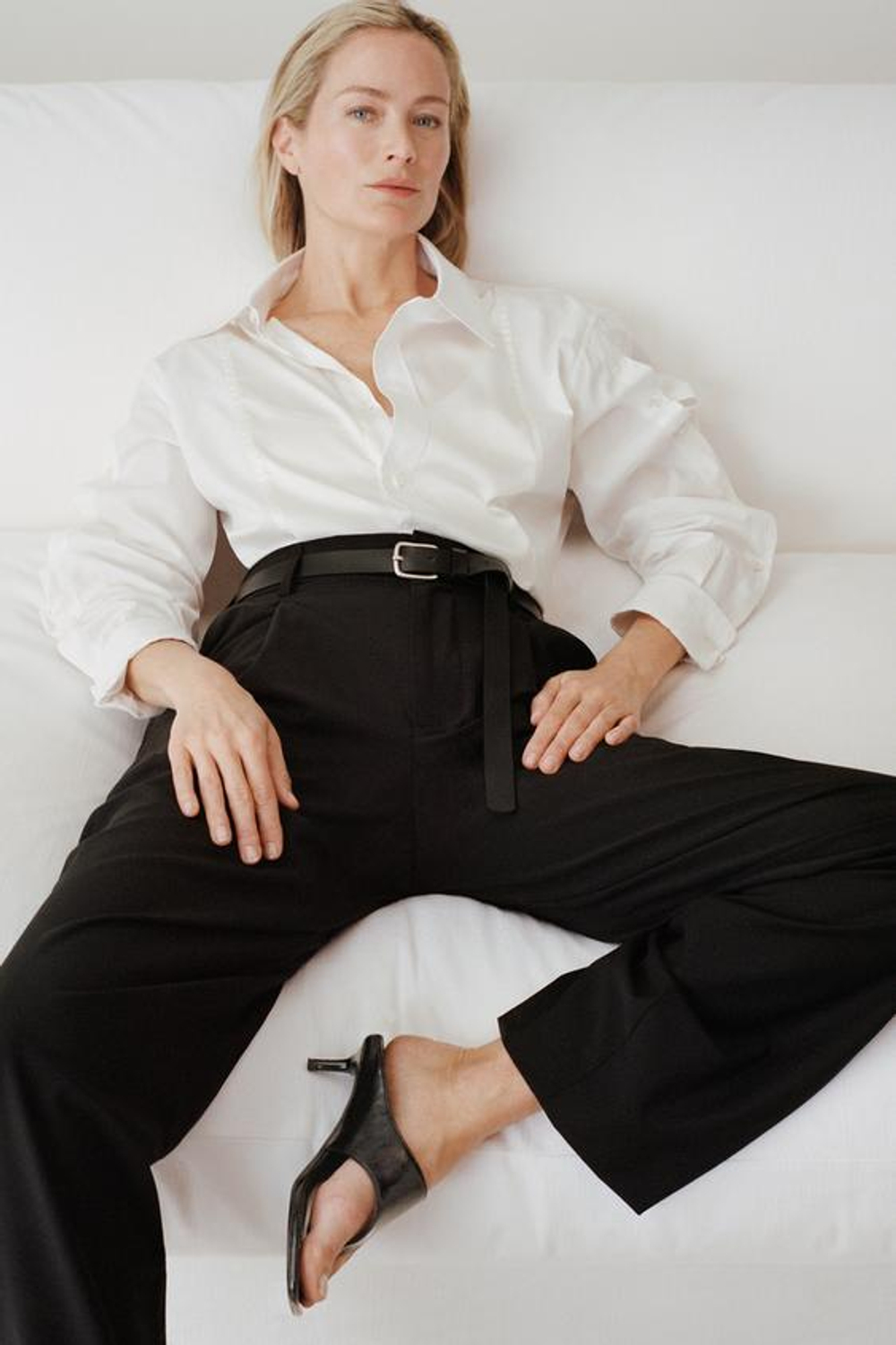 ZARA БРЮКИ ИЗ СМЕСОВОЙ ШЕРСТИ С ЗАЩИПАМИ — 50TH ANNIVERSARY, ЧЕРНЫЙ