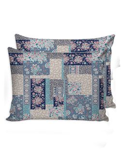 Постельное белье Сказка "Лоскутная мозаика" евро Наволочка 50х70 см 2 шт Простынь 240х215 см Пододеяльник 200х215 см, перкаль