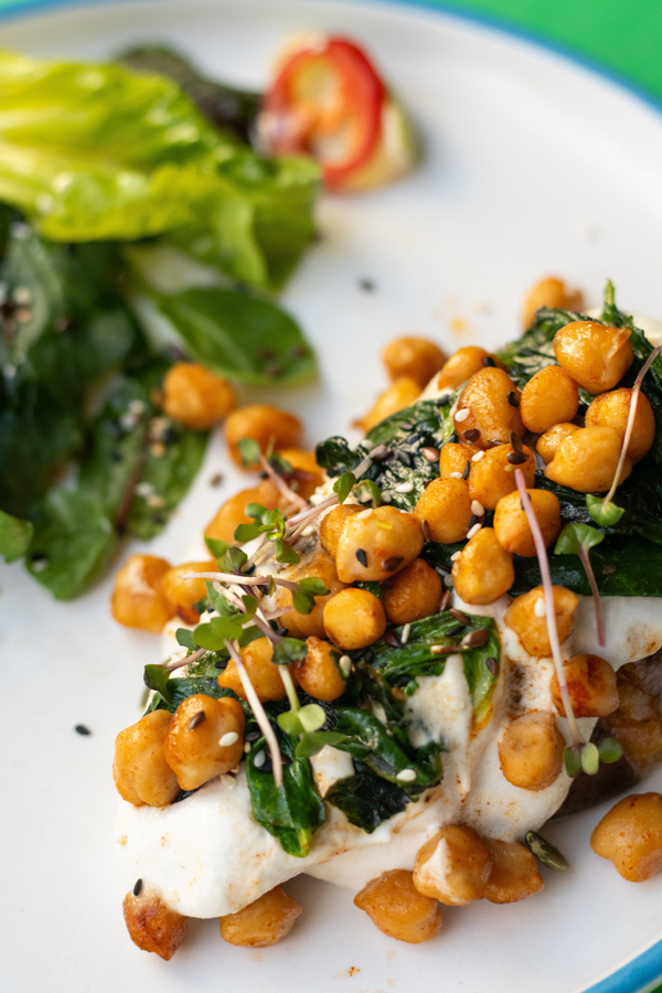 БАТАТ С НУТОМ И ШПИНАТОМ