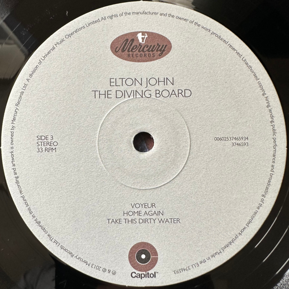 Elton John - The Diving Board 2LP (Европа 2013г.)