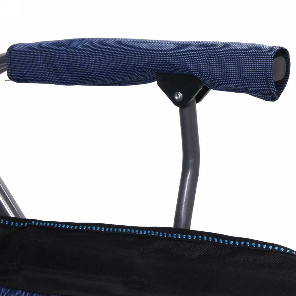 Кресло складное с подлокотниками до 120кг 64*53*90 см синее