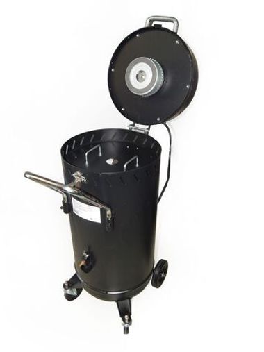 Передвижной пескоструйный аппарат инжекторного типа с электродвигателем для ваккума (бак 75л, 220В , 170-710л/мин, 4-8,5атм)пневмо RockForce RF-SB28G