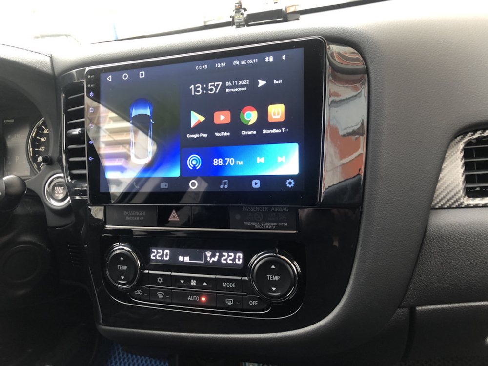 Магнитола Mitsubishi Outlander 3 2012-2022 (левый руль) - Teyes CC3 монитор 9" QLED на Android 10, ТОП процессор, 4Гб+32Гб, CarPlay, 4G SIM-слот