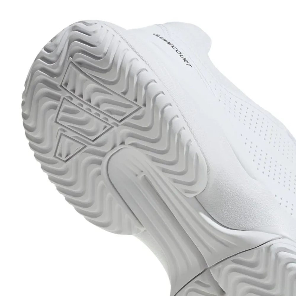 Мужские кроссовки теннисные Adidas GameCourt 3 Synthethic Leather M - cloud white/ cloud white/core black