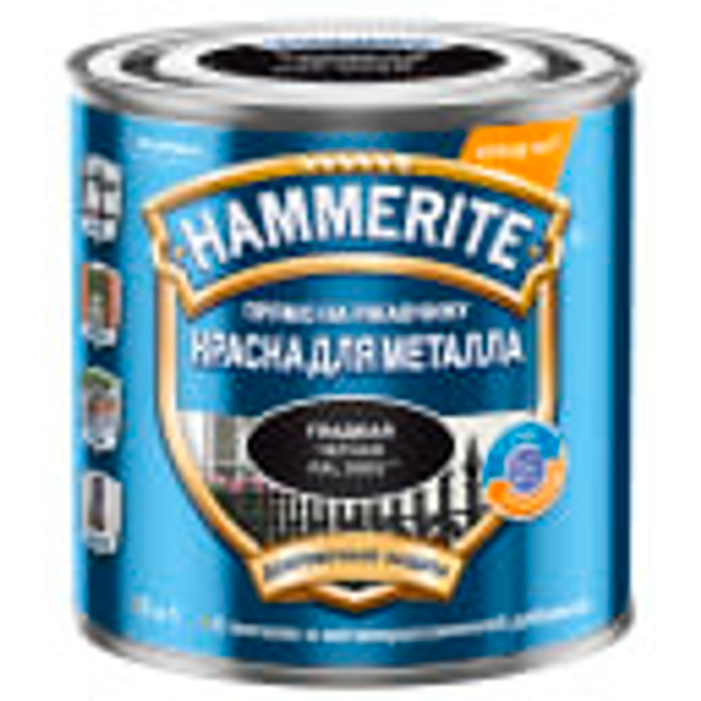 ХАММЕРАЙТ краска  2,2 л  гладкая черная
