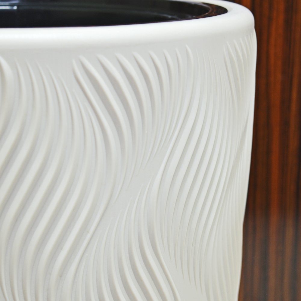 Кашпо Флэйм 42л, со вставкой 251*243мм (светло-бежевый)