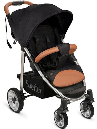 Прогулочная коляска Nuovita Corso Nero, Argento/Черный, Серебристый