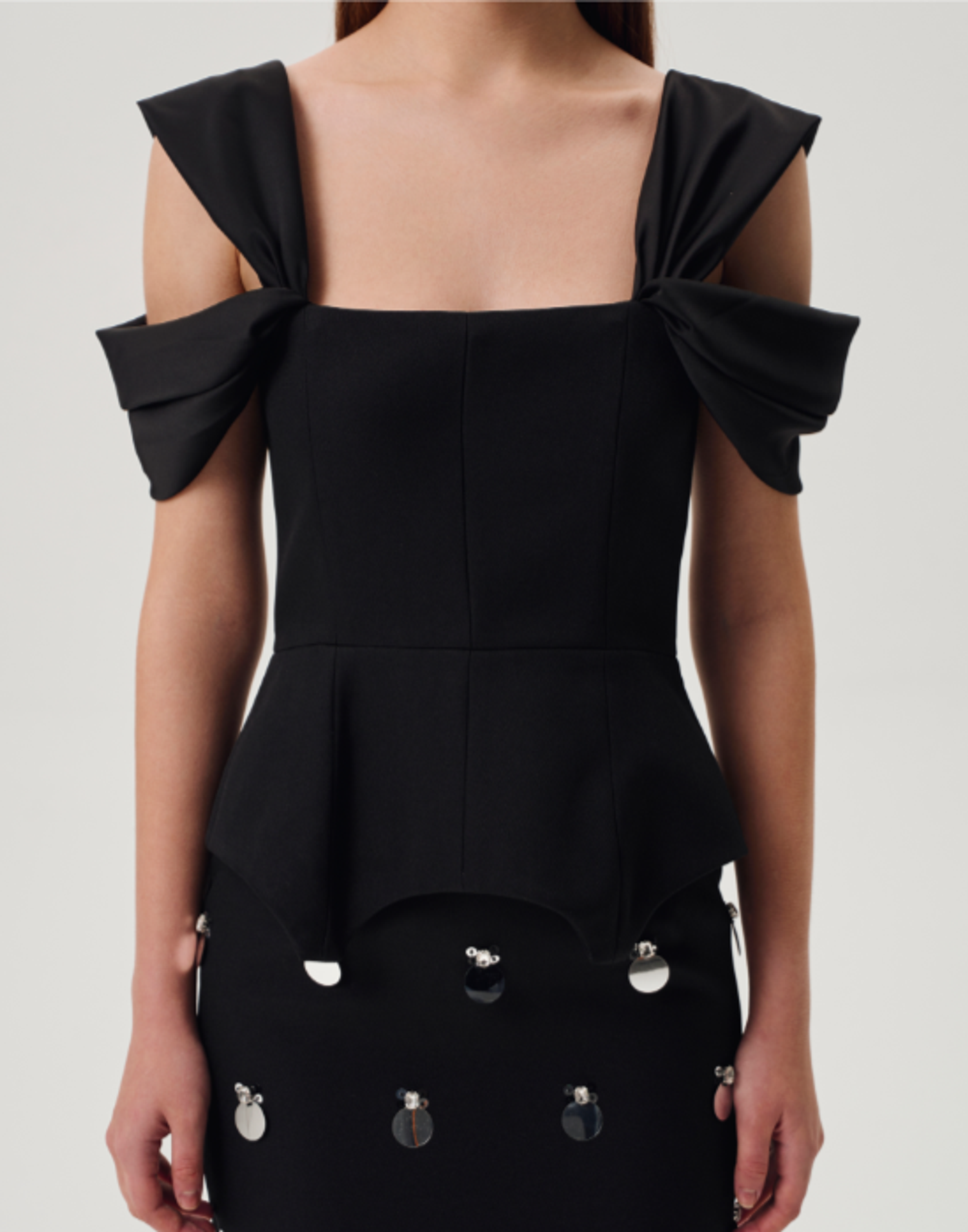 Корсет Sabin (Сабин) с крючками впереди черный