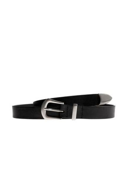 ZARA КОЖАНЫЙ РЕМЕНЬ, ЧЕРНЫЙ