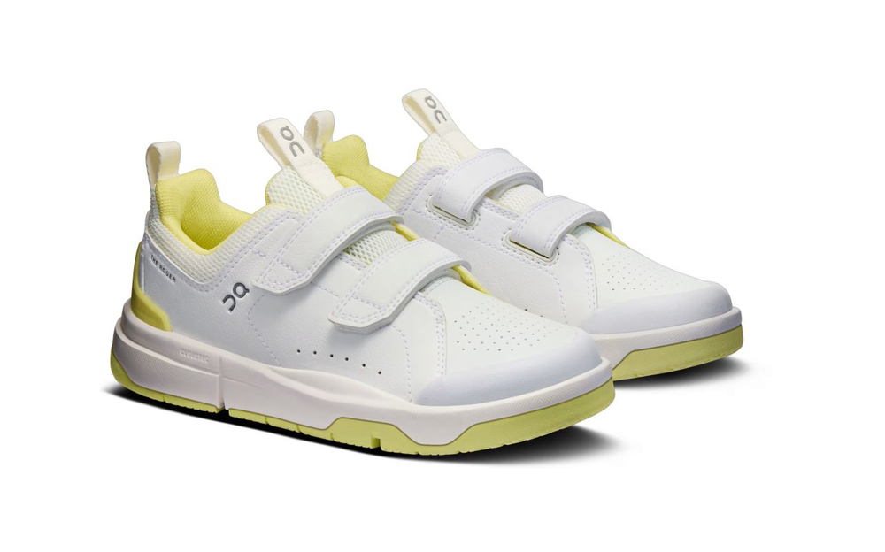 Детские теннисные кроссовки On The Roger Kids - white/limelight