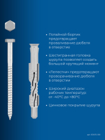 ЗУБР ФД-П 10 x 100 мм, фасадный дюбель, нейлон/цинк, 50 шт (301475-100)
