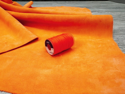 Fluo Orange (1,3-1,5 мм), цв. Оранжевый, замша