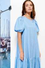 51364 Платье женское (голубой принт)