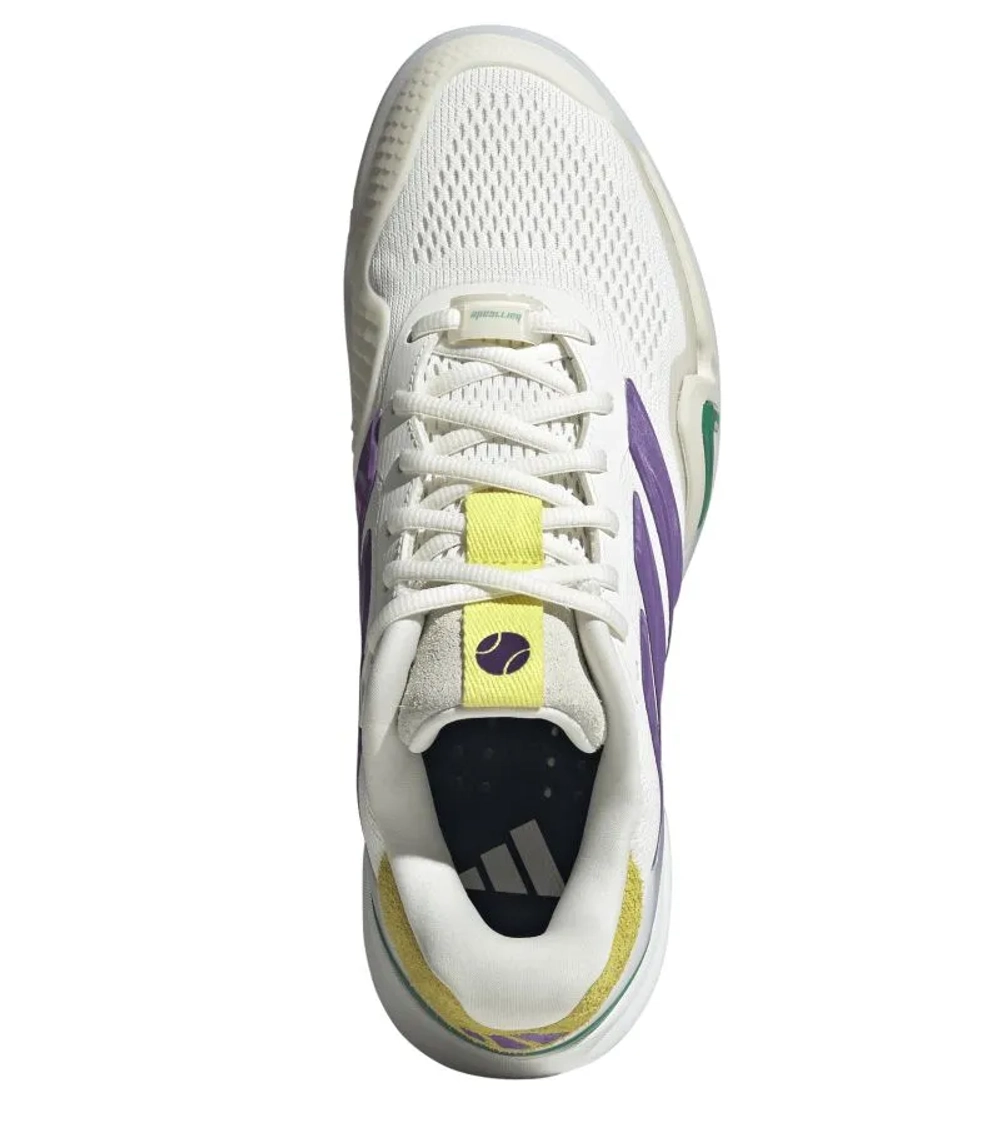 Мужские кроссовки теннисные Adidas Barricade 14 M - off white/active purple/cloud white