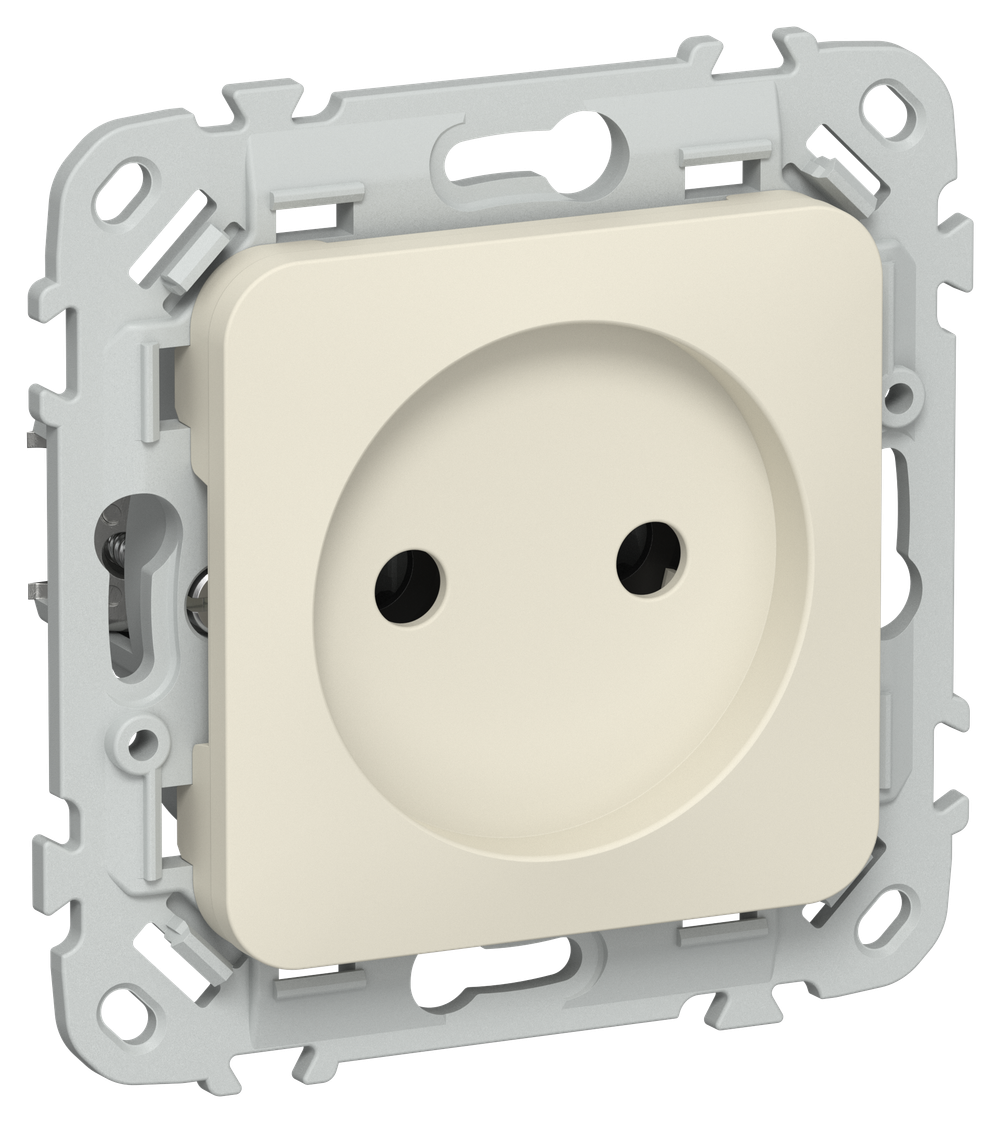 FLITE Розетка без заземления без защитных шторок 10А РС01-0-ФлСл сливочный IEK