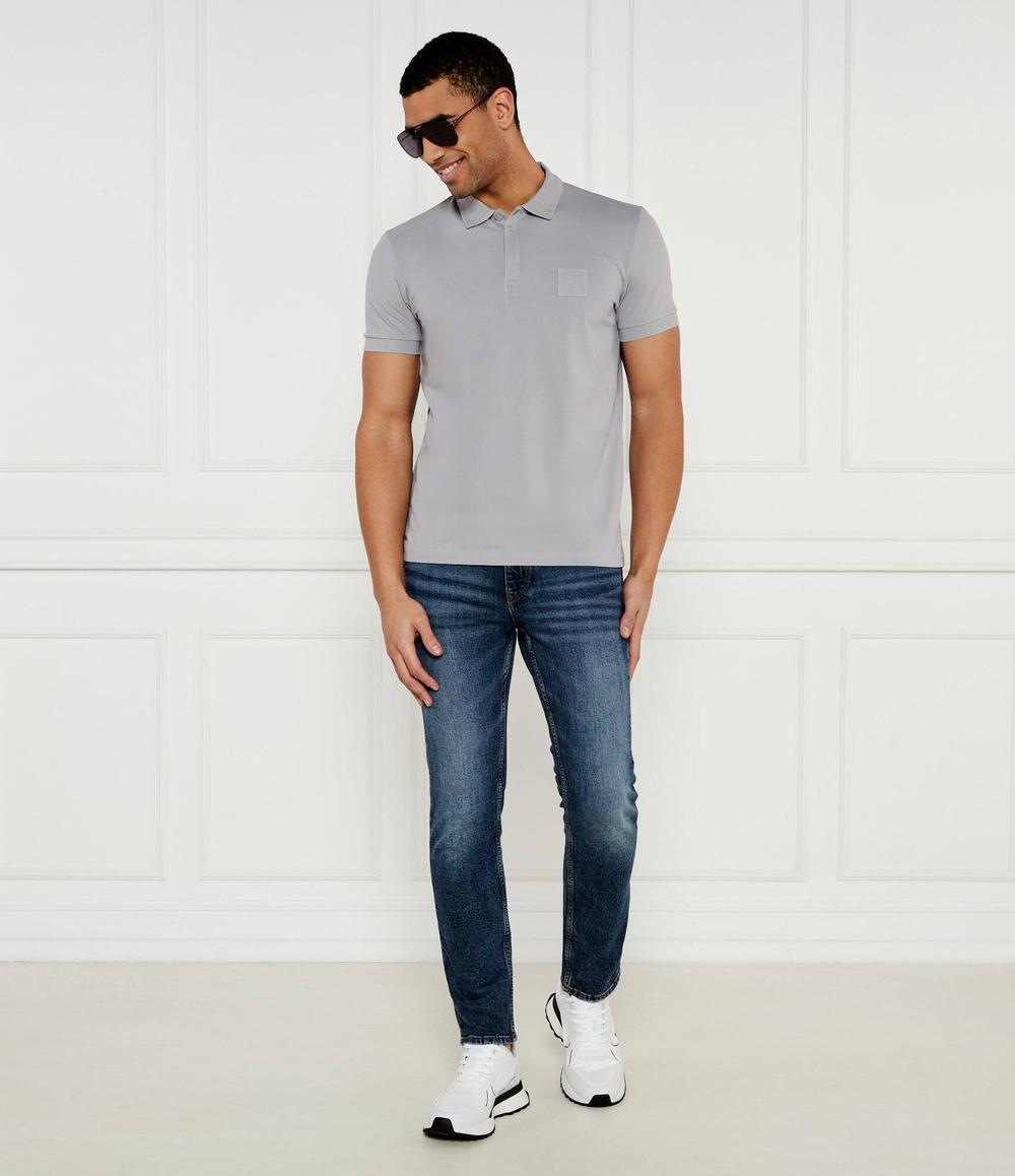 Поло Paddy DropNeedle BOSS GREEN - серый(50531018)