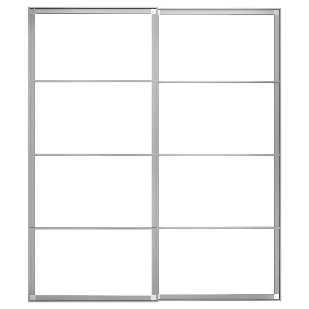 Пара раздвижных дверных рам - IKEA PAX/ ПАКС ИКЕА, 200x236 см, алюминий