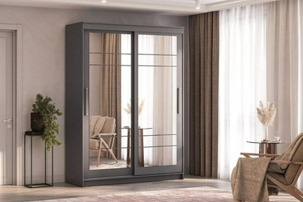 ШКП-5 (Мебель-Ти) Шкаф-купе 1,6 (графит серый)