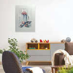 Картина авторская акварельная в паспарту 30х40 см на стену для интерьера "Летний завтрак"