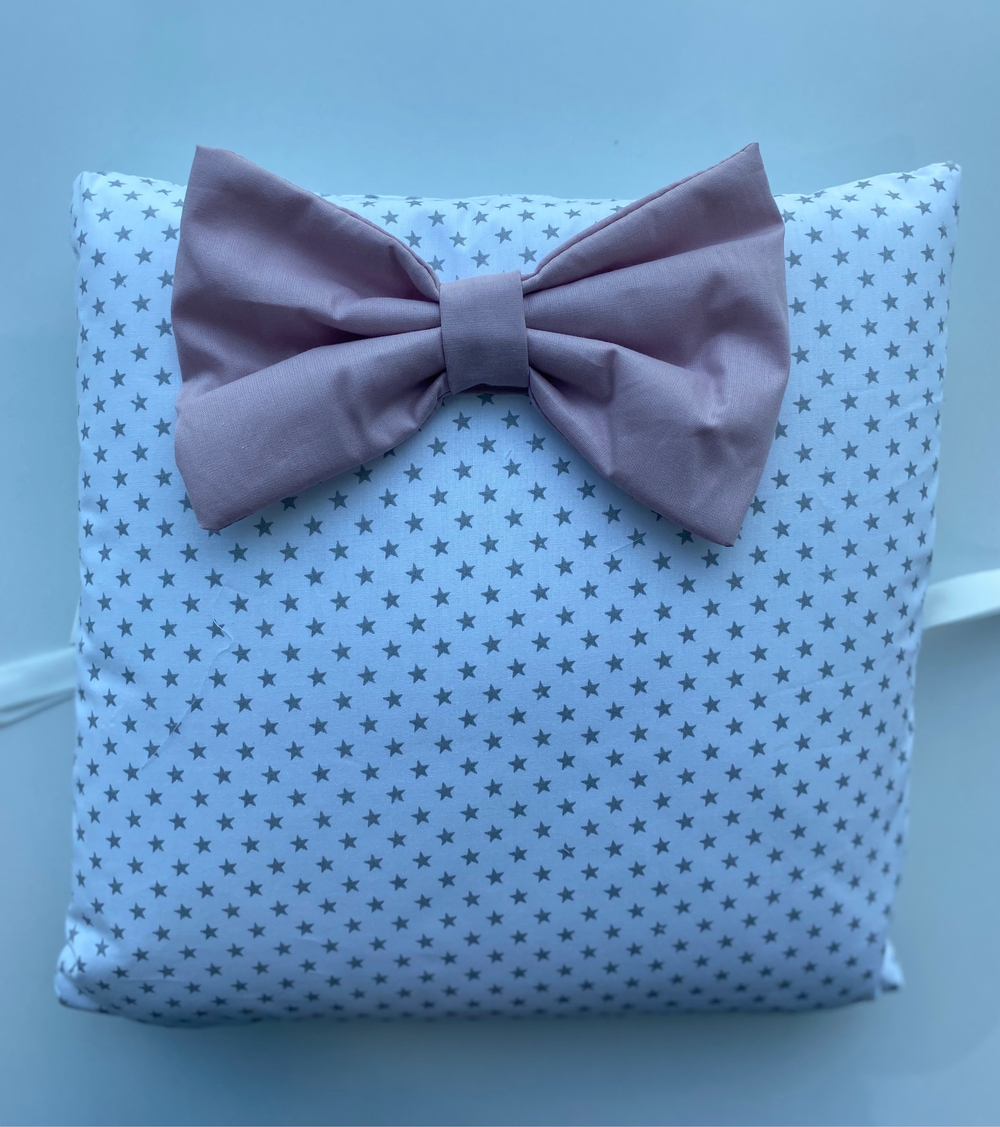 Комплект в кроватку 17 предметов "Зайцы" розовый, сатин