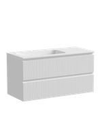Тумба с раковиной Sancos Snob T 100 см SNT100LW левая, bianco
