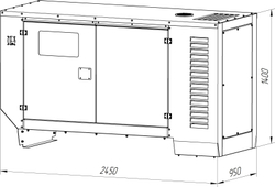 Шумозащитный кожух для генератора до 30 кВт (У)