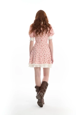 Платье-мини корсетное с накладными карманами