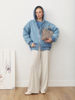 БОМБЕР-ОЛИМПИЙКА ВИНТАЖНЫЙ СИНИЙ