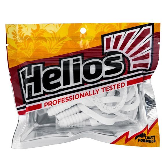Твистер Helios Credo Four tail 2,35"/6,0 см White & Sparkles 10шт. (HS-20-002)