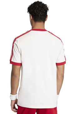 Мужская теннисная футболка Adidas Classics - chalk white/power red