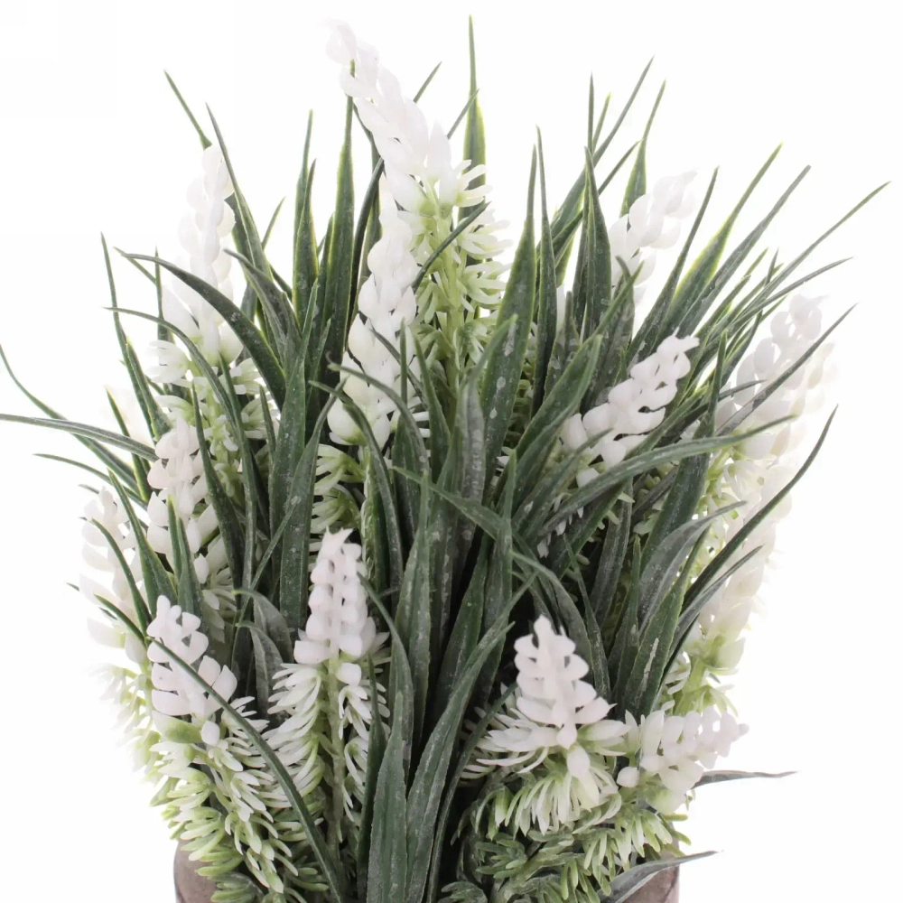 Цветок искусственный «Прованс» 9*9*17см в горшке цвет белый 6/4